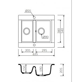 MARMORİN VOGA I 635 1,5K GRANİT EVYE