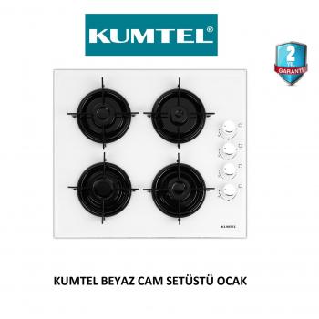 KUMTEL KO 40 TS-HDF BEYAZ SET ÜSTÜ CAM OCAK