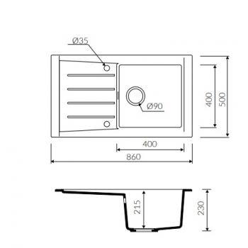 MARMORİN PROFIR 860 1KO GRANİT EVYE