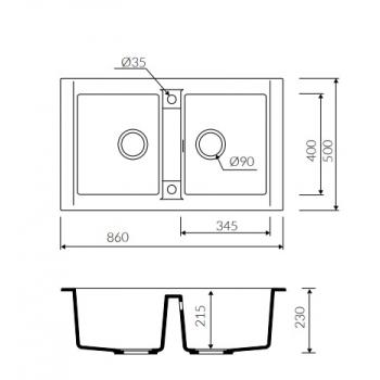 MARMORİN PROFIR 860 2K GRANİT EVYE